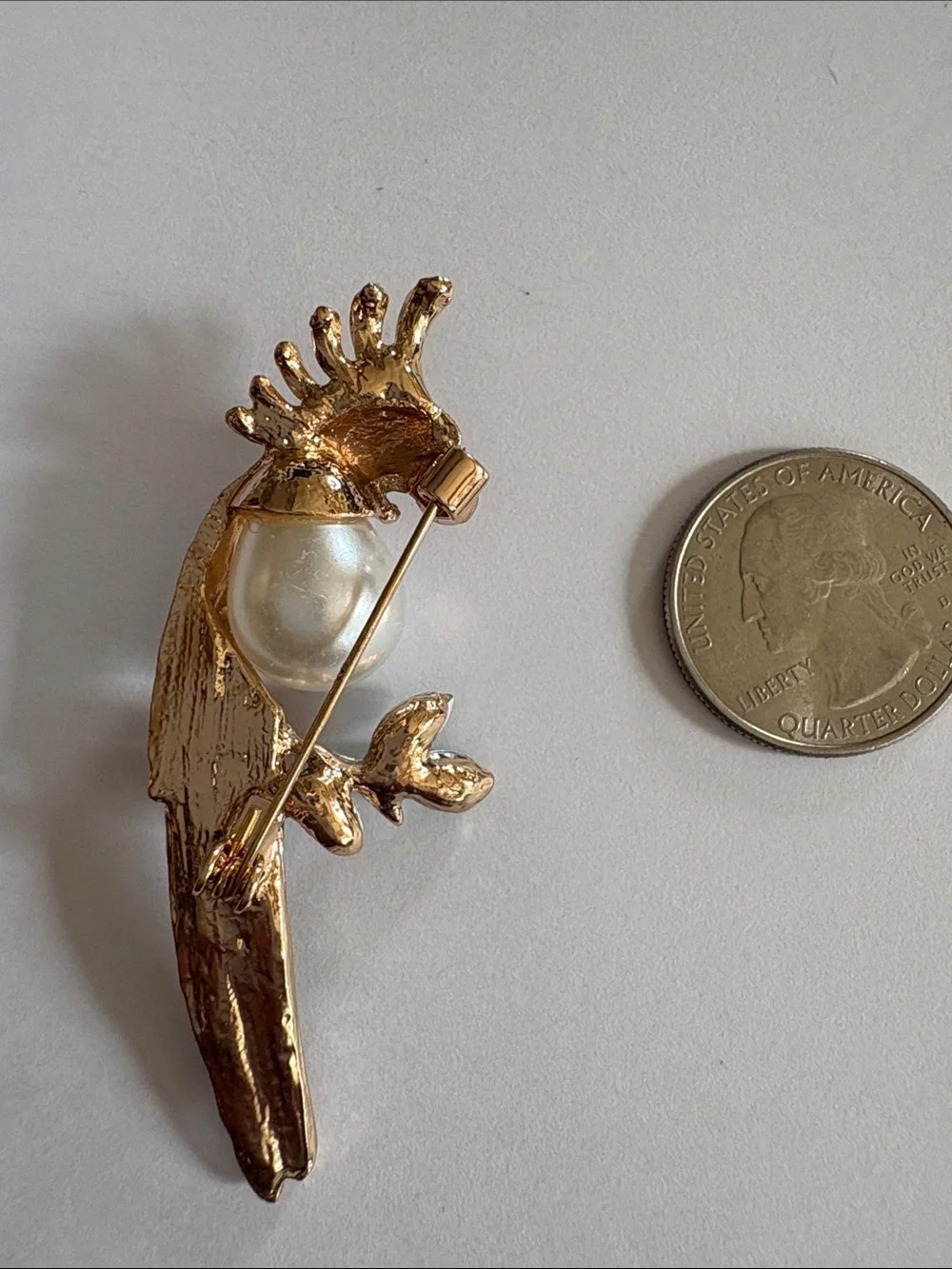 Crystal Parrot Brooch Pin
